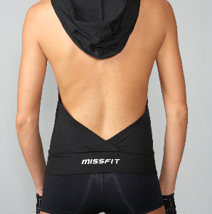 Black Backless Hoodie