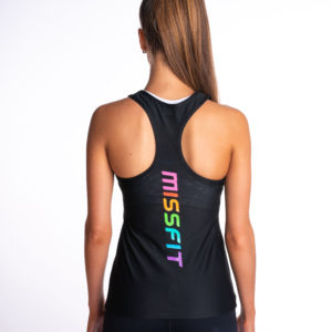 Rainbow Racer Back Singlet in Mesh